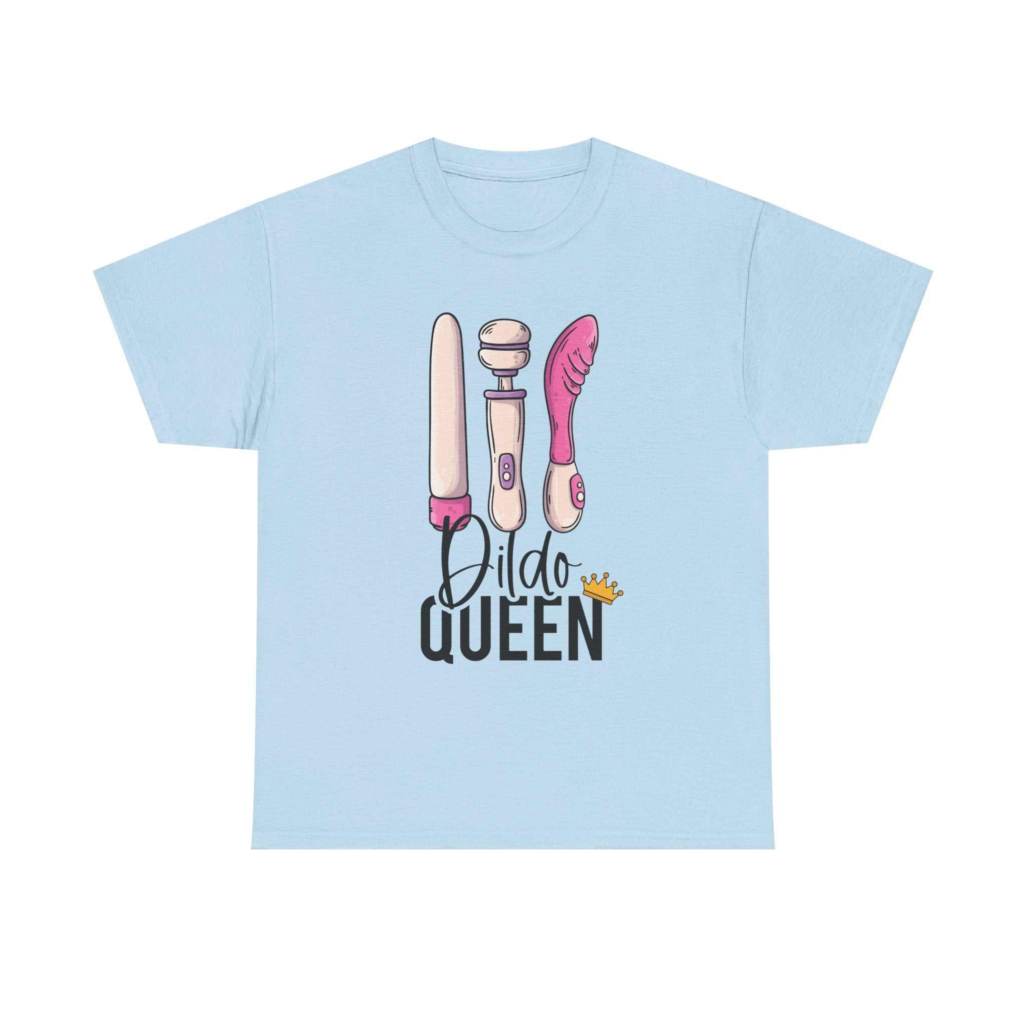 Dildo Queen T-Shirt with bold graphic and 100% cotton fabric for confident, cheeky style