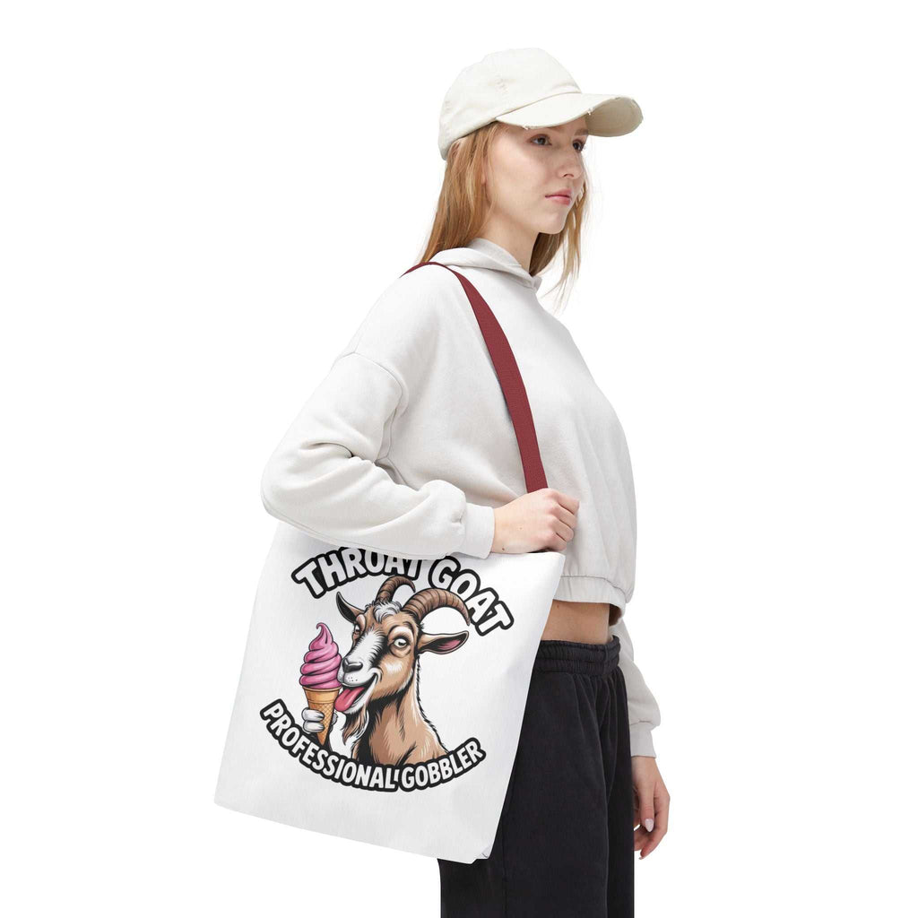 Cheeky Professional Gobbler Funny Tote Bag with multiple handle colors and durable spun polyester fabric