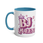 BJ Queen Coffee Mug with bold cheeky design in vibrant colors, perfect gift for confident personalities