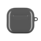 Gunmetal grey glossy hard shell AirPods protective case compatible with AirPods and AirPods Pro, lightweight and durable