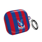 Crystal Palace FC AirPods Pro protective case with red and blue stripes and eagle crest, durable shock-resistant cover with keyring.