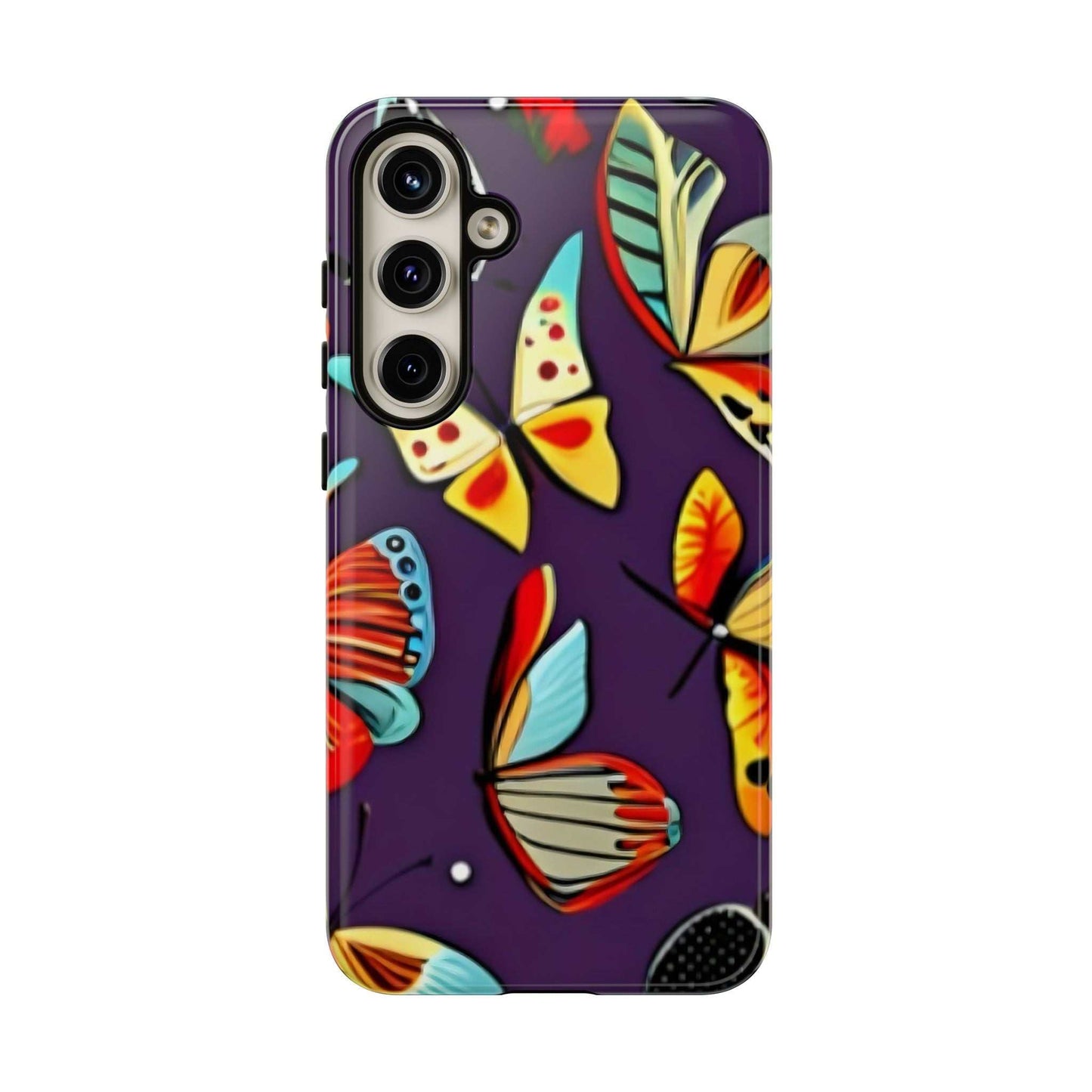 Bright Vibrant Butterfly Samsung Phone Case designed by littlebitz 