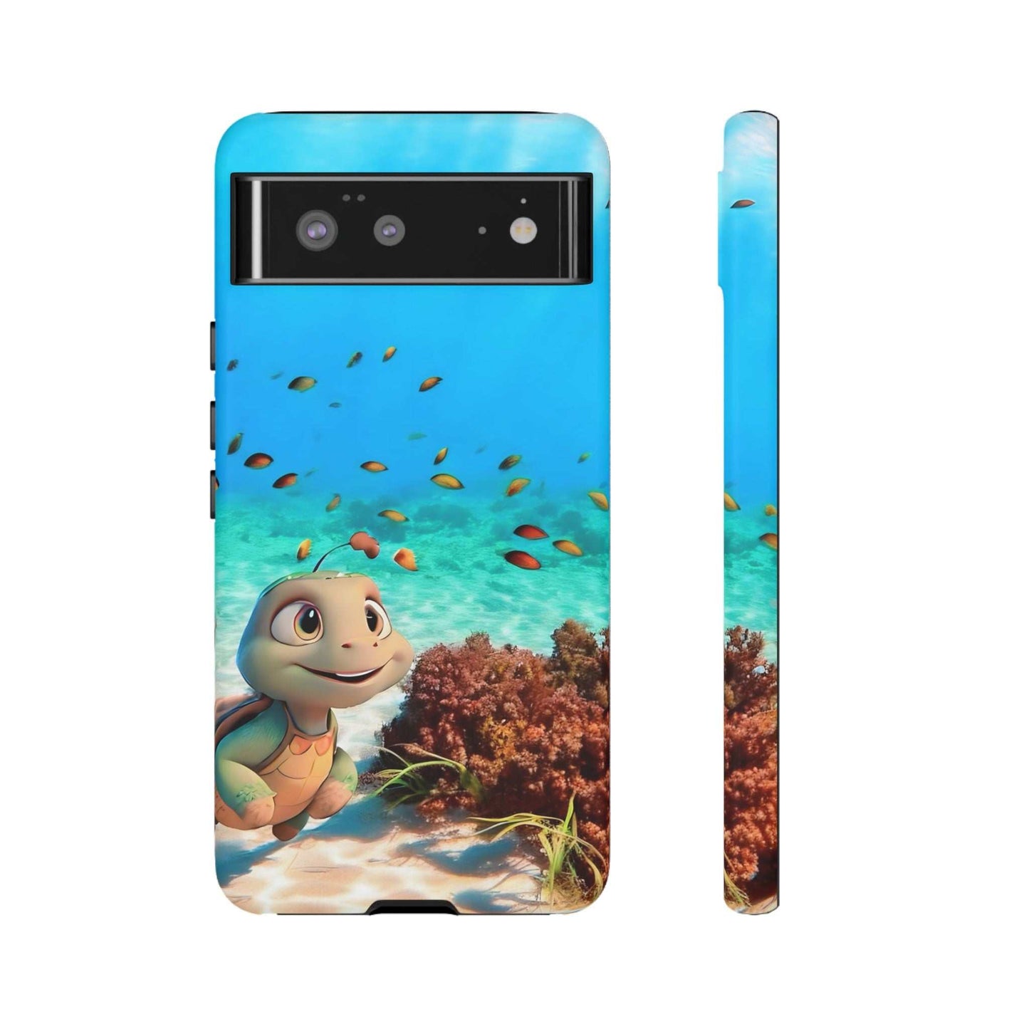 Adorable Turtle Google Pixel Phone Case designed by Littlebitz