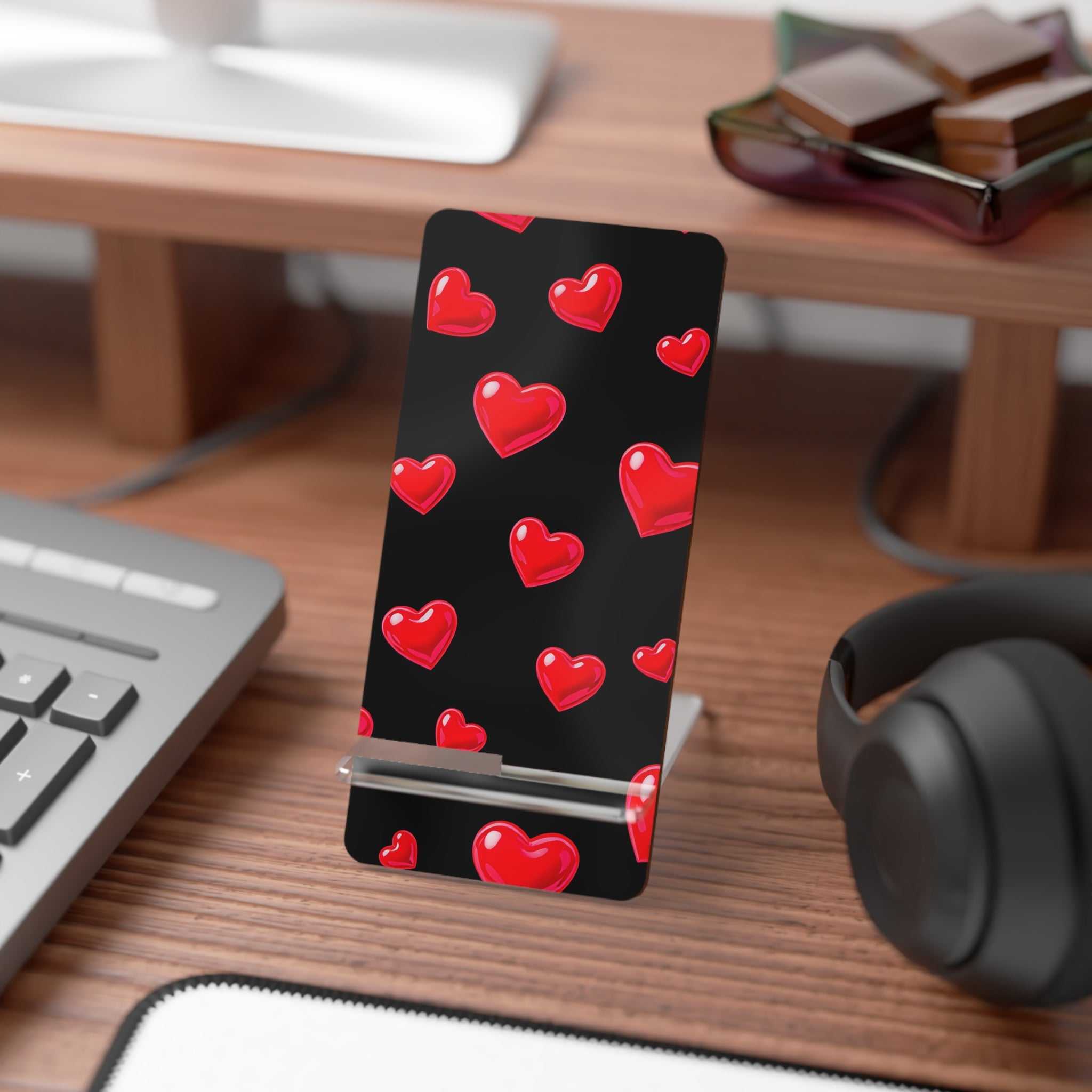 Black Hearts Phone Display Stand
