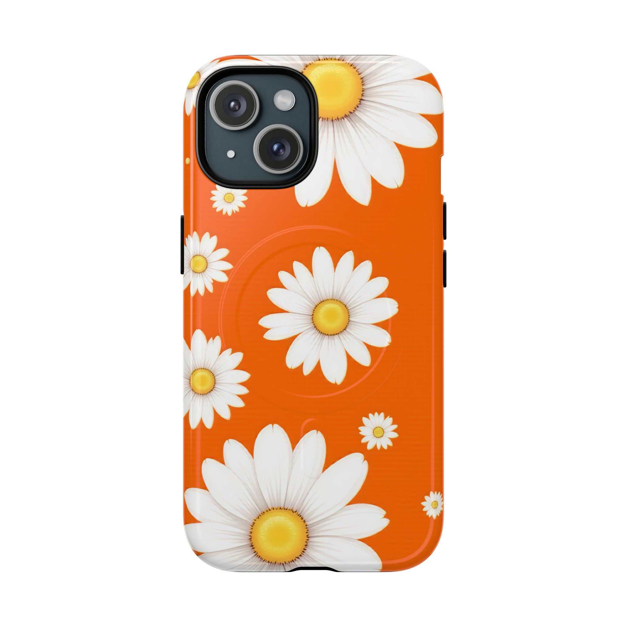 Orange Daisy Design iPhone Magsafe Phone Case