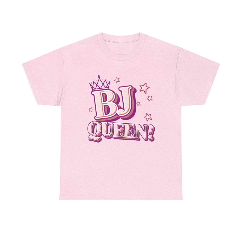 BJ Queen T-Shirt with cheeky queen graphic, soft cotton, perfect for bachelorette parties and bold statement wear