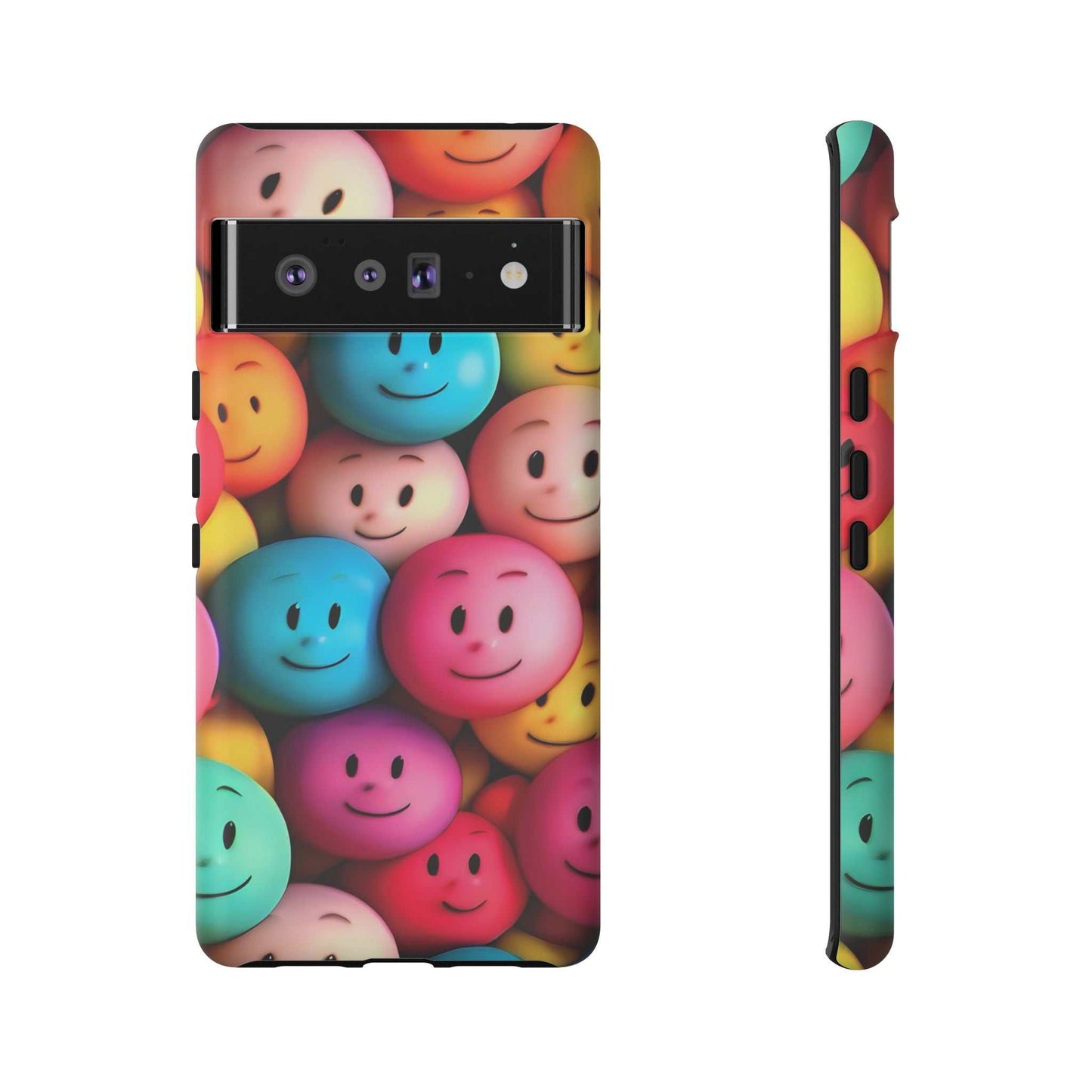 Fun Smiley Faces Google Pixel Phone Case designed by littlebitz