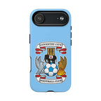 Coventry City Magsafe iPhone case in sky blue with official-inspired football club crest, MagSafe compatible, durable dual-layer protection.