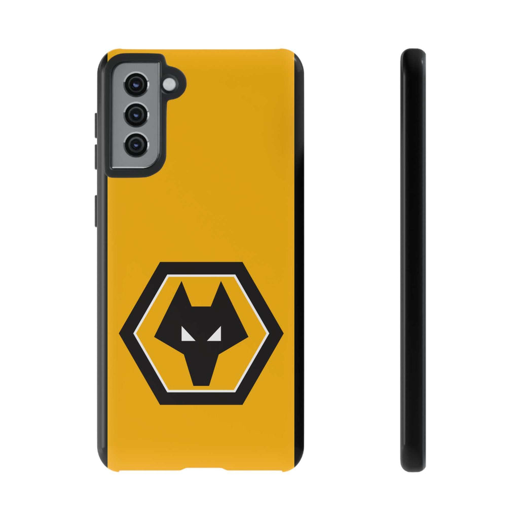 Wolves FC Magnetic Samsung Case with gold and black colors and official-inspired crest