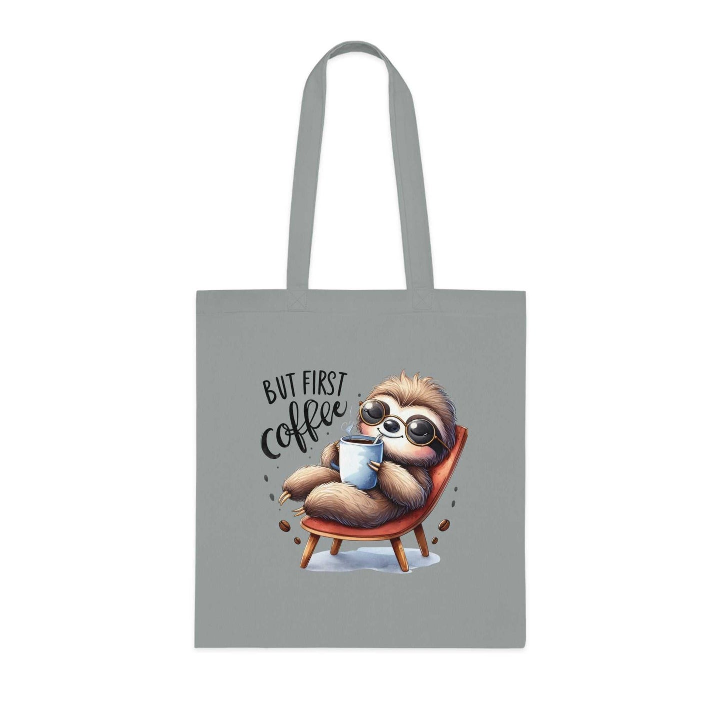 Cotton sloth tote bag with playful design, perfect for daily use and gifts.