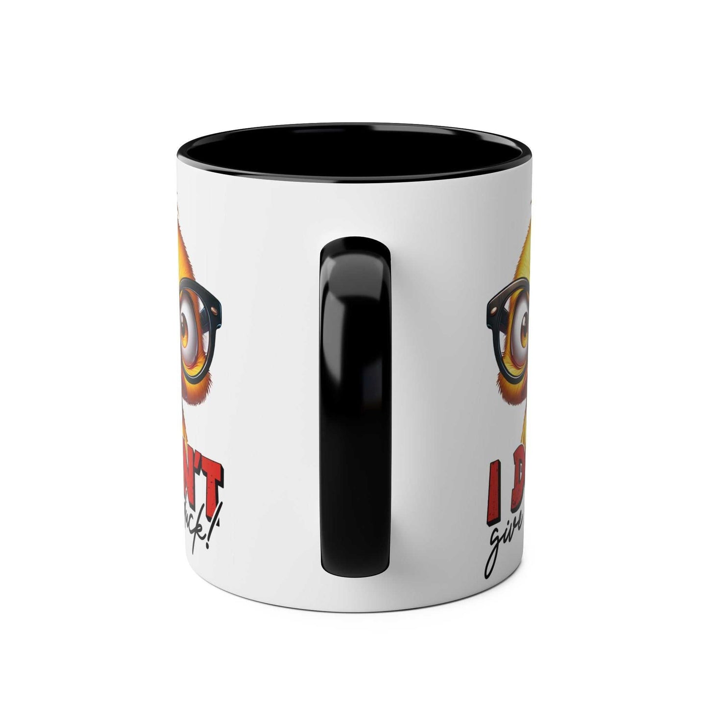 I Dont Give A Duck Coffee Mug with playful duck design, 11oz ceramic, glossy finish.