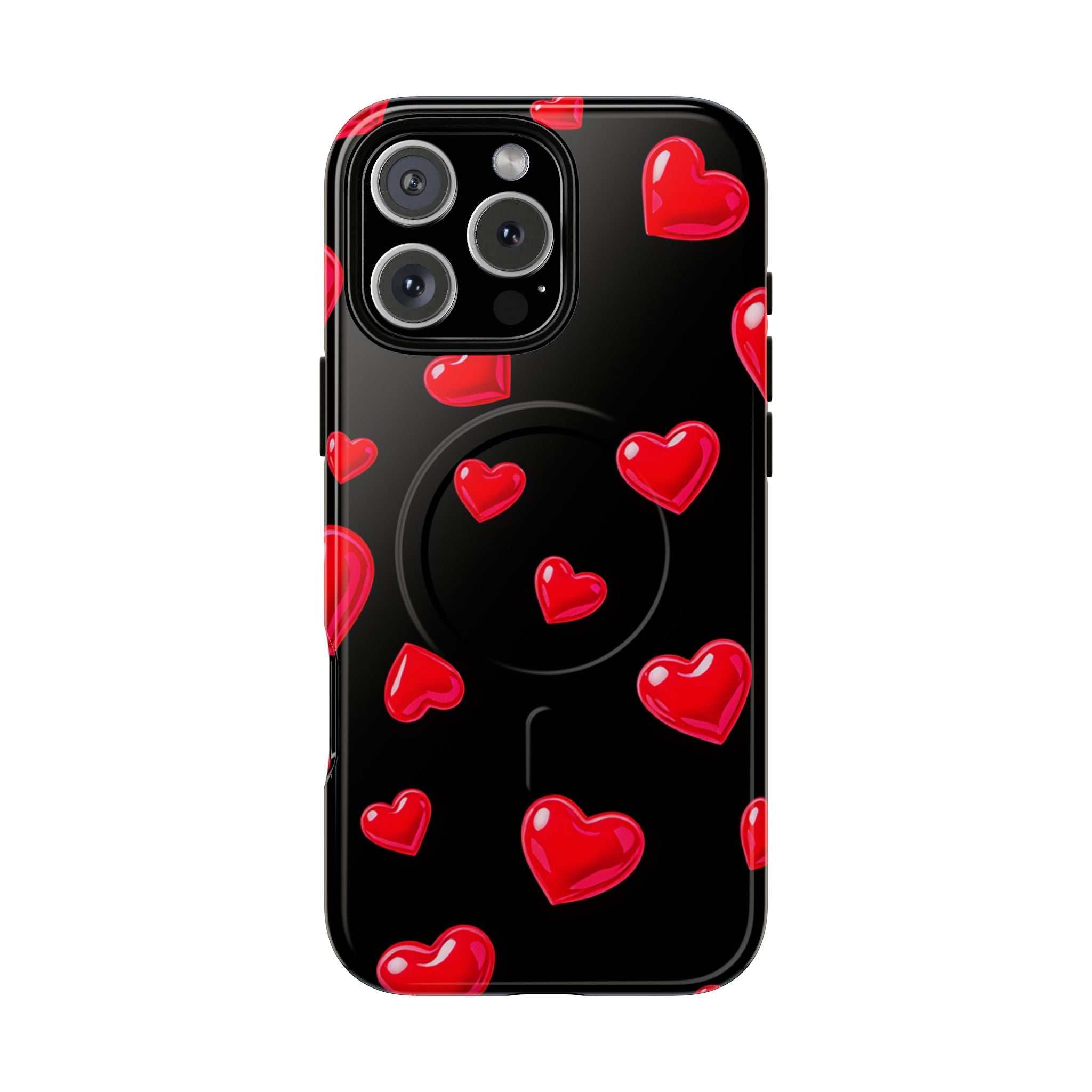 Black Hearts iPhone Magsafe Phone Case