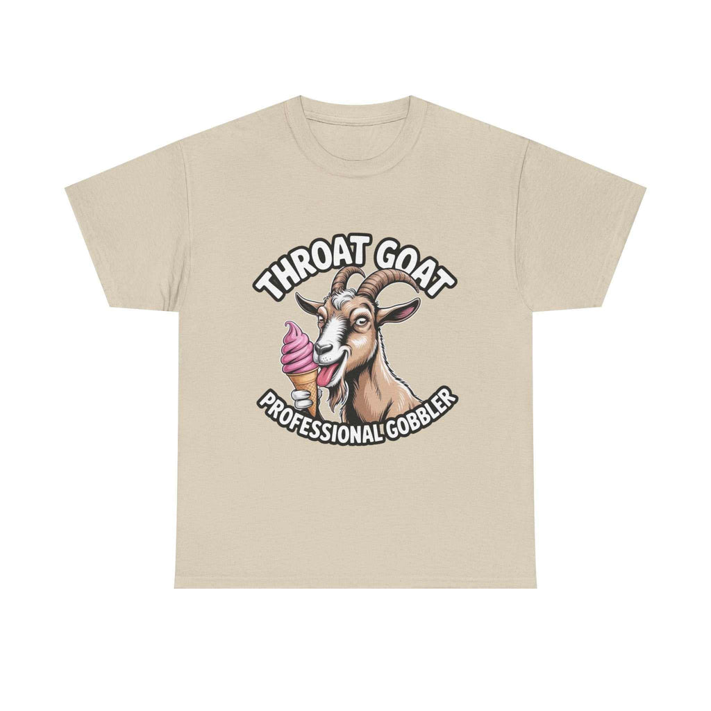 Black Throat Goat T-Shirt with bold goat graphic, 100% cotton, breathable and comfortable design