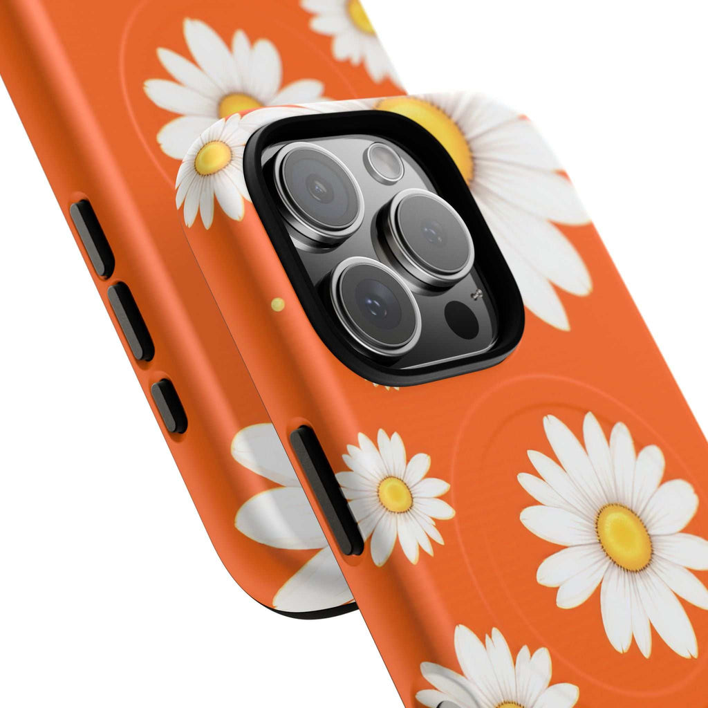 Orange Daisy Design iPhone Magsafe Phone Case