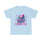 Playful Squirter Fun Squid T-Shirt with cheeky squid design on soft cotton fabric