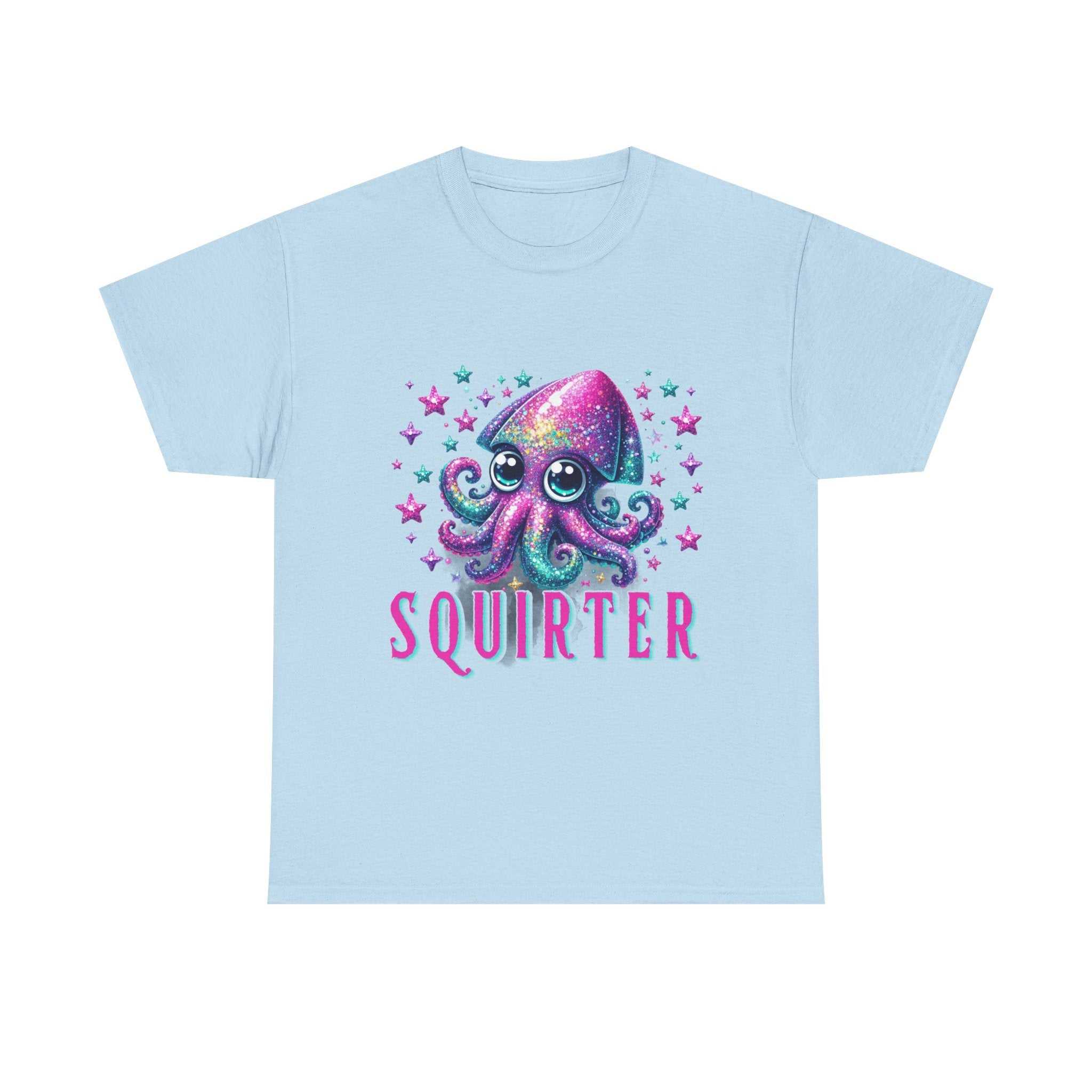 Playful Squirter Fun Squid T-Shirt with cheeky squid design on soft cotton fabric