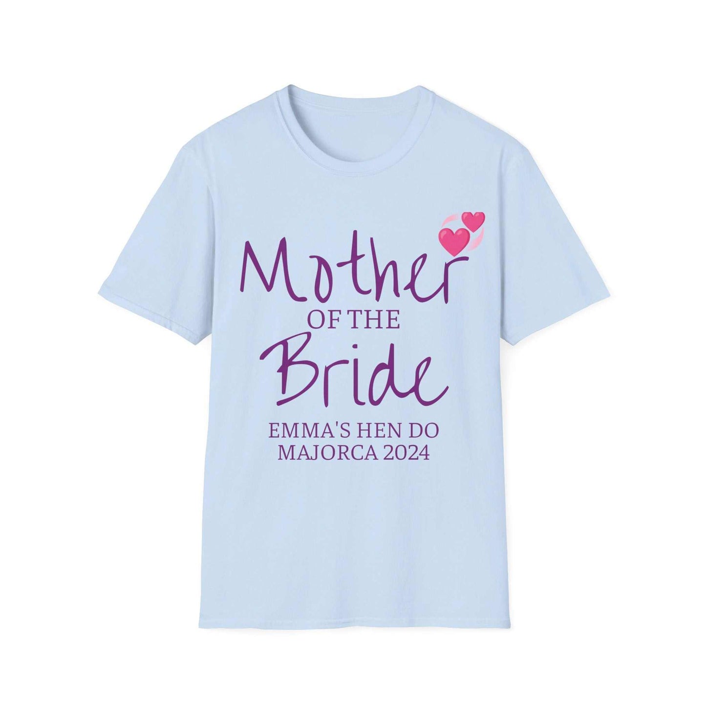 mother of the Bride Cotton Tee in blue Designed By Littlebitz 