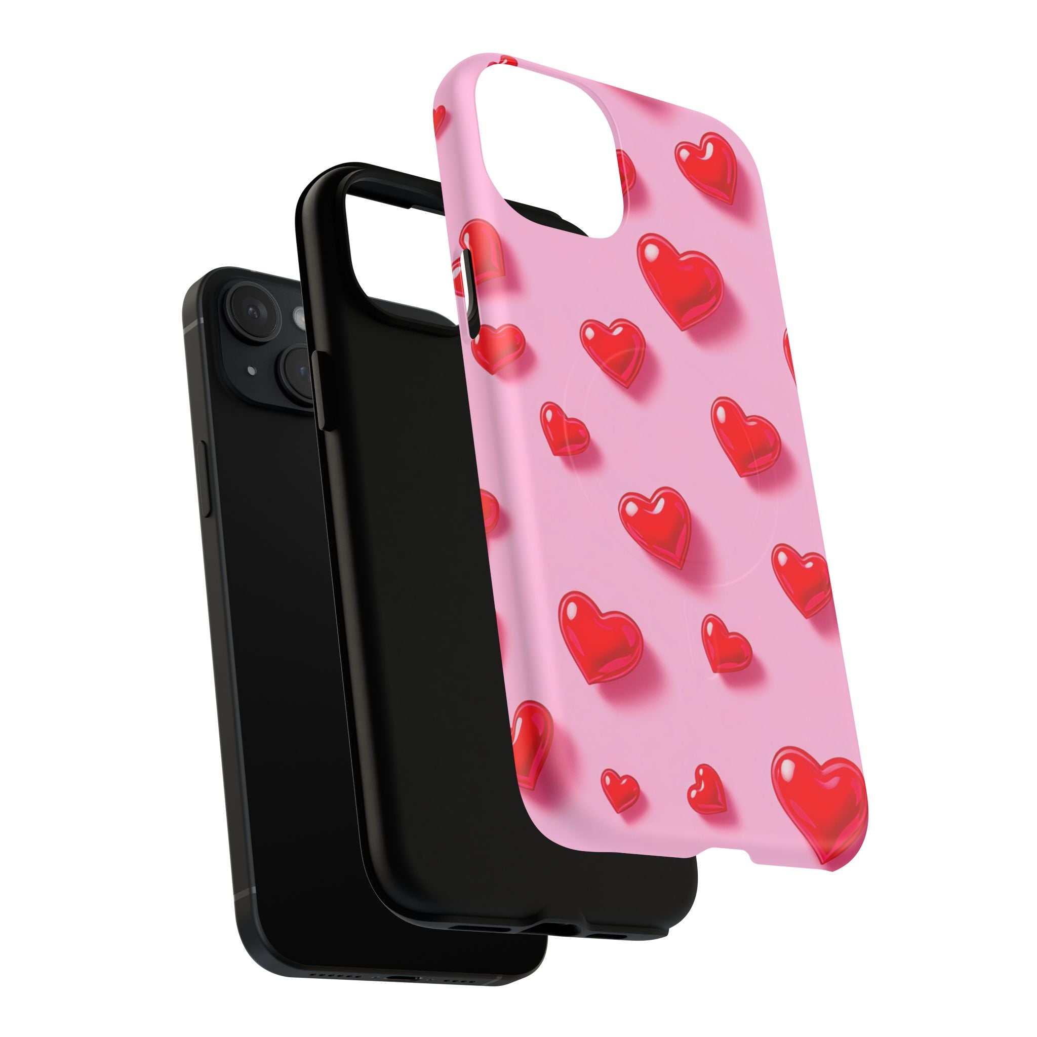 Pink Hearts iPhone Magsafe Phone Case