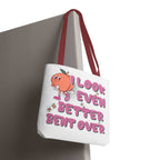 Cheeky Even Better Bent Over Tote Bag with durable spun polyester and colorful handles