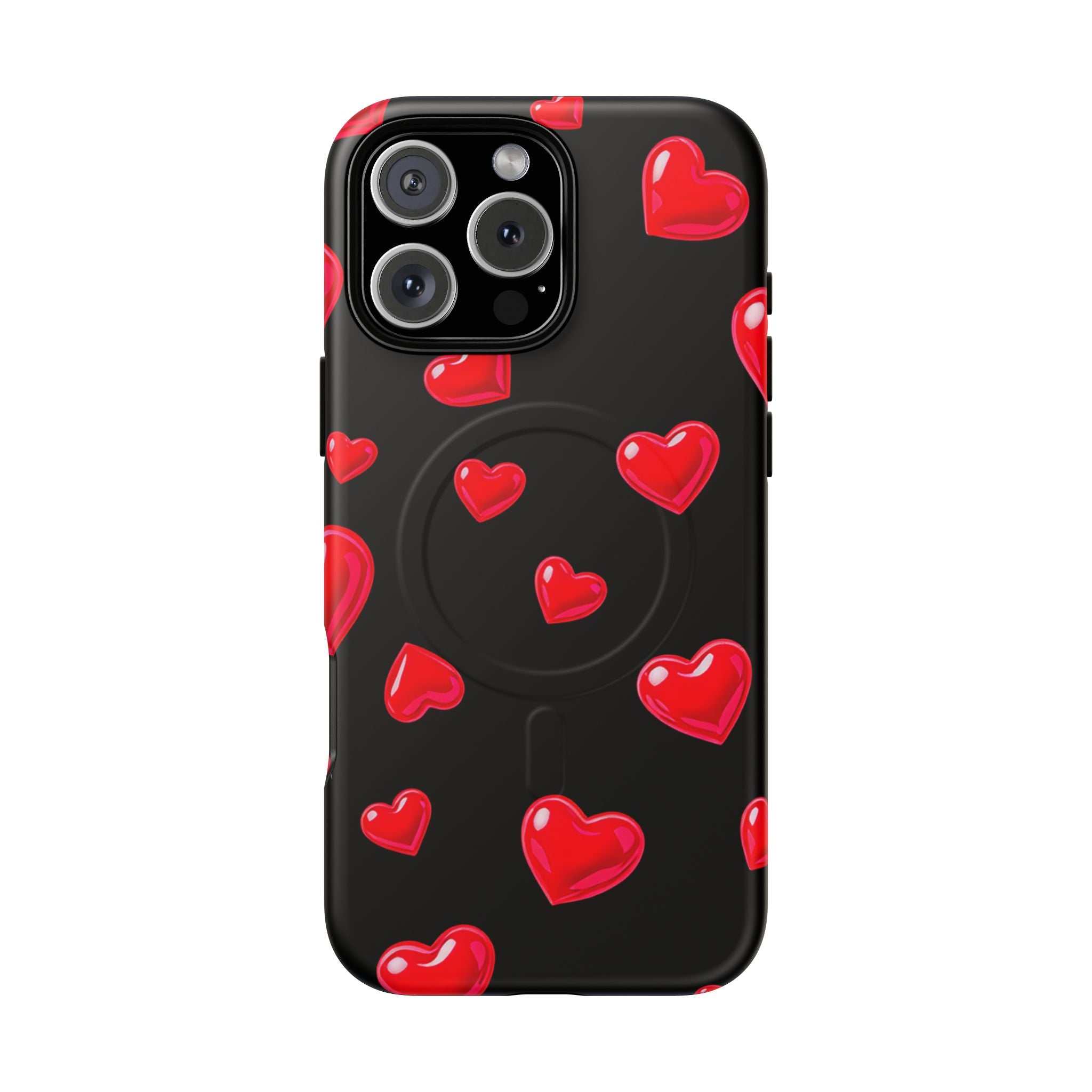 Black Hearts iPhone Magsafe Phone Case
