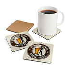 Sexy coaster set with cheeky design, featuring a high-gloss top and cork backing, perfect for adding fun to gatherings.