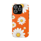 Orange Daisy Design iPhone Magsafe Phone Case