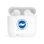 Brighton Fc wireless earbuds with fan-inspired charging case and club crest design
