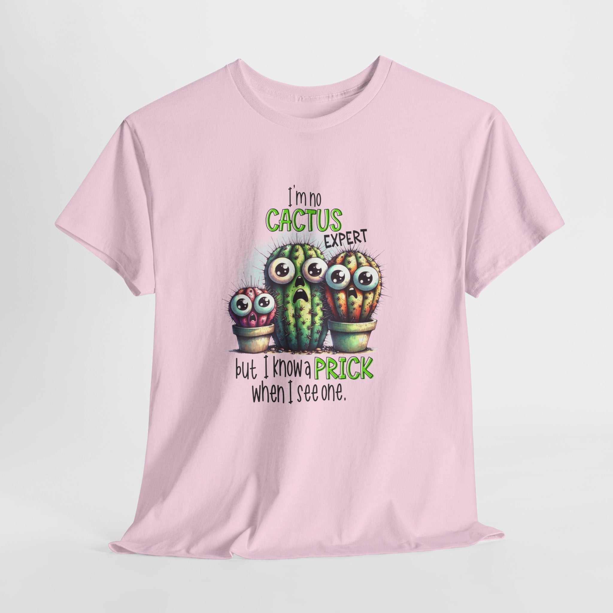 Cactus Expert Fun Graphic T-Shirt with humorous cactus design on soft cotton fabric