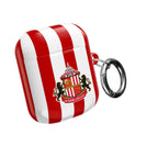 Sunderland FC AirPods protective case in red and white with club crest, durable shock-resistant design