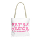 Pink heart tote bag with cheeky fun design and cotton straps for daily use