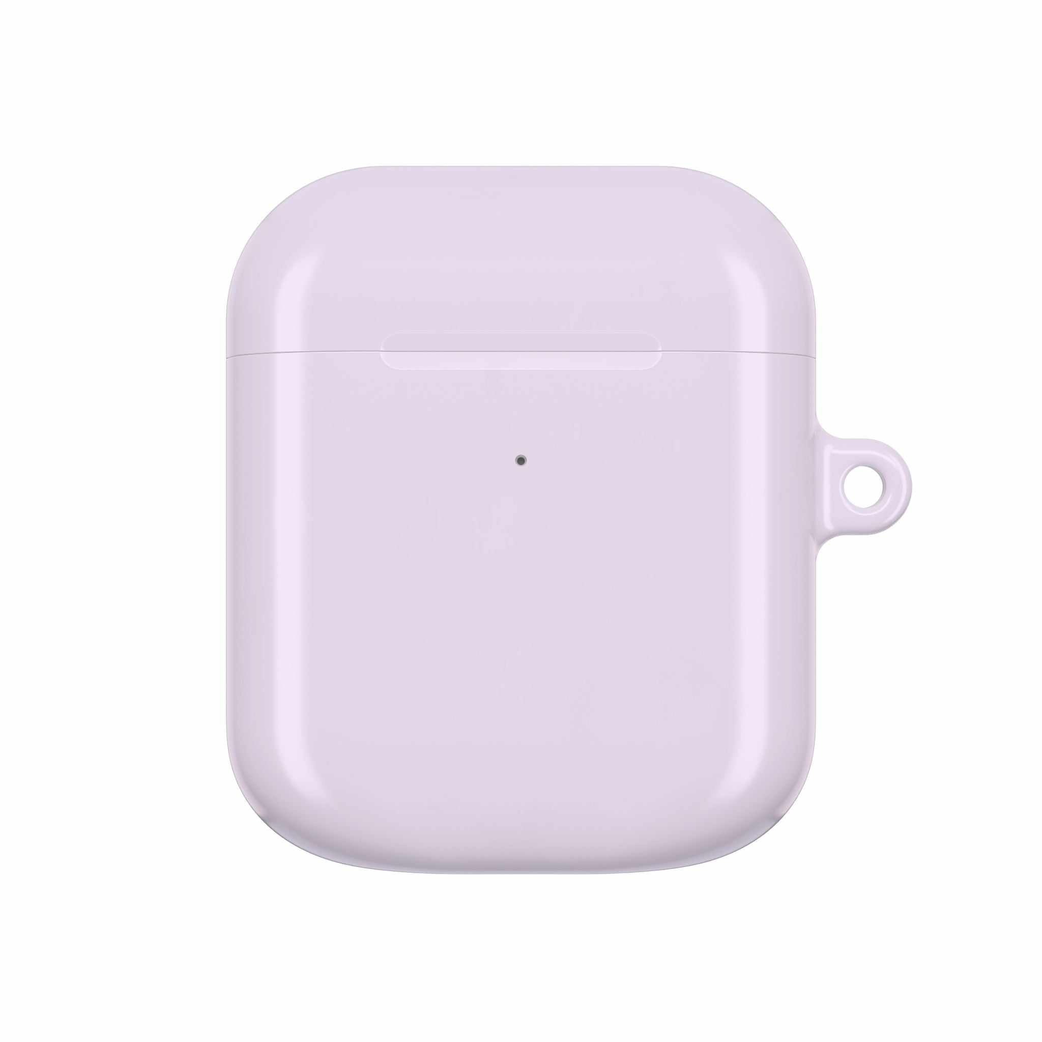 Lavender AirPods Protective Case with hard shell, glossy finish, and wireless charging compatibility.