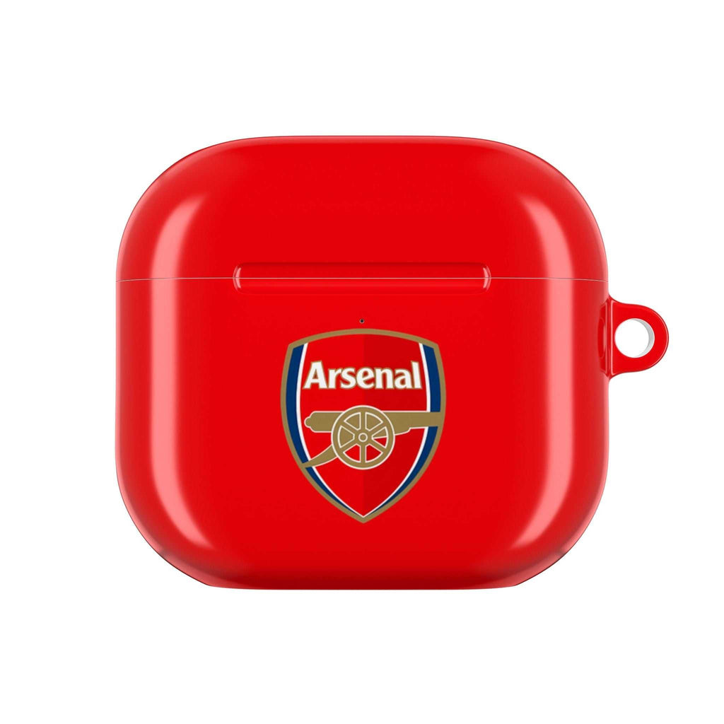 Red Arsenal FC AirPods case with glossy finish and club logo protection cover