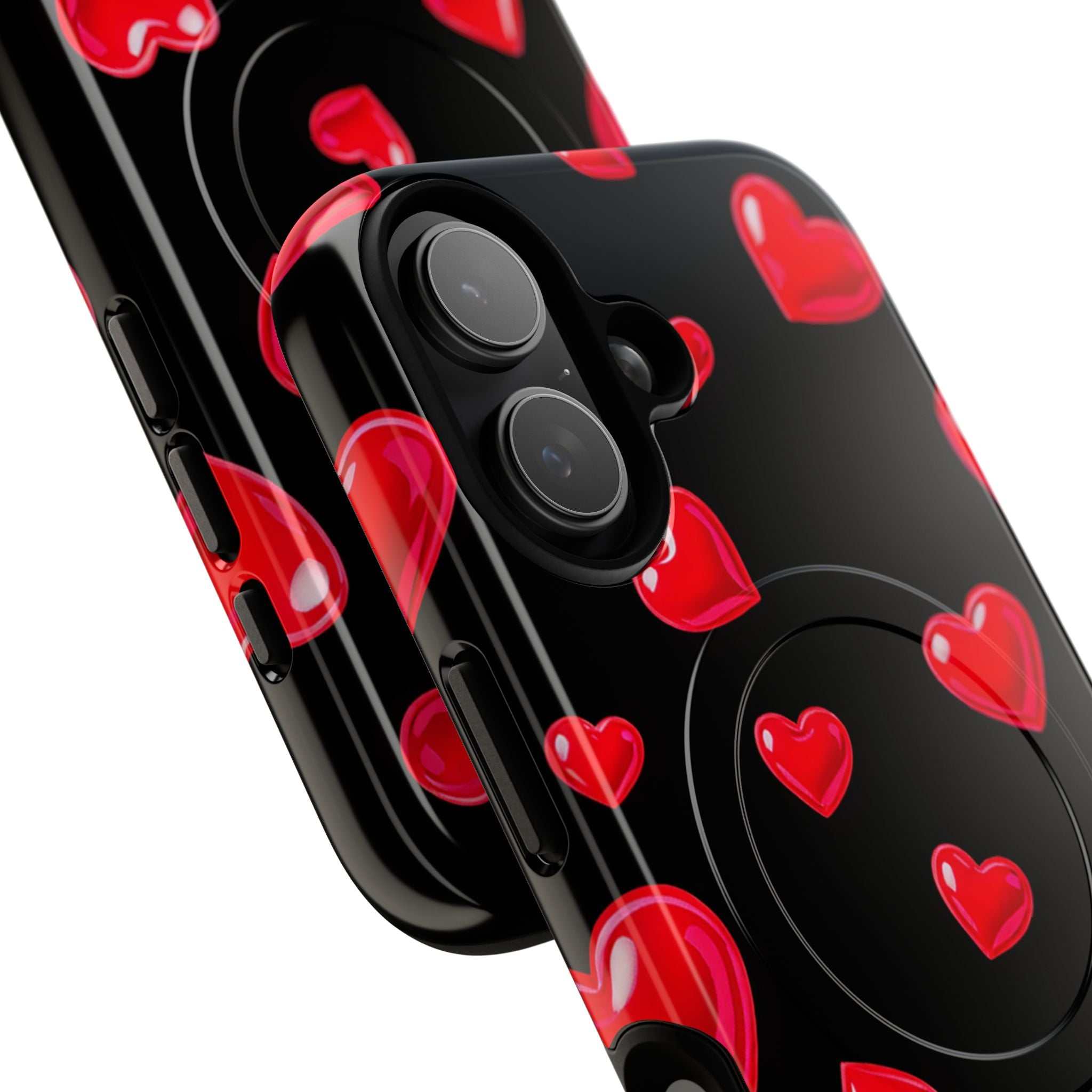 Black Hearts iPhone Magsafe Phone Case