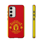 Manchester United Magnetic Samsung Case with red crest and dual-layer protection