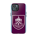 Burnley FC MagSafe iPhone Case in claret and blue with official-inspired crest and dual layer protection