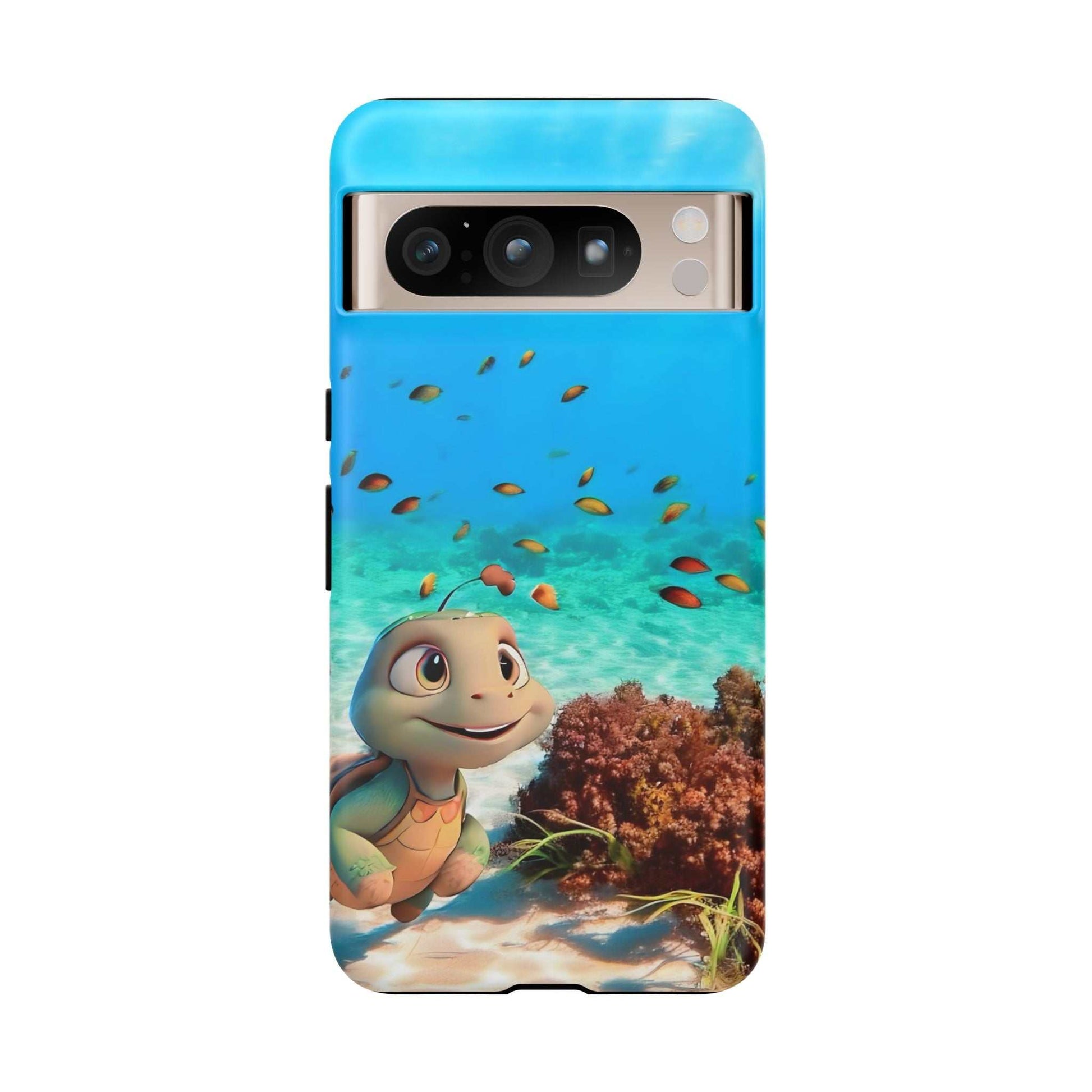 Adorable Turtle Google Pixel Phone Case designed by Littlebitz