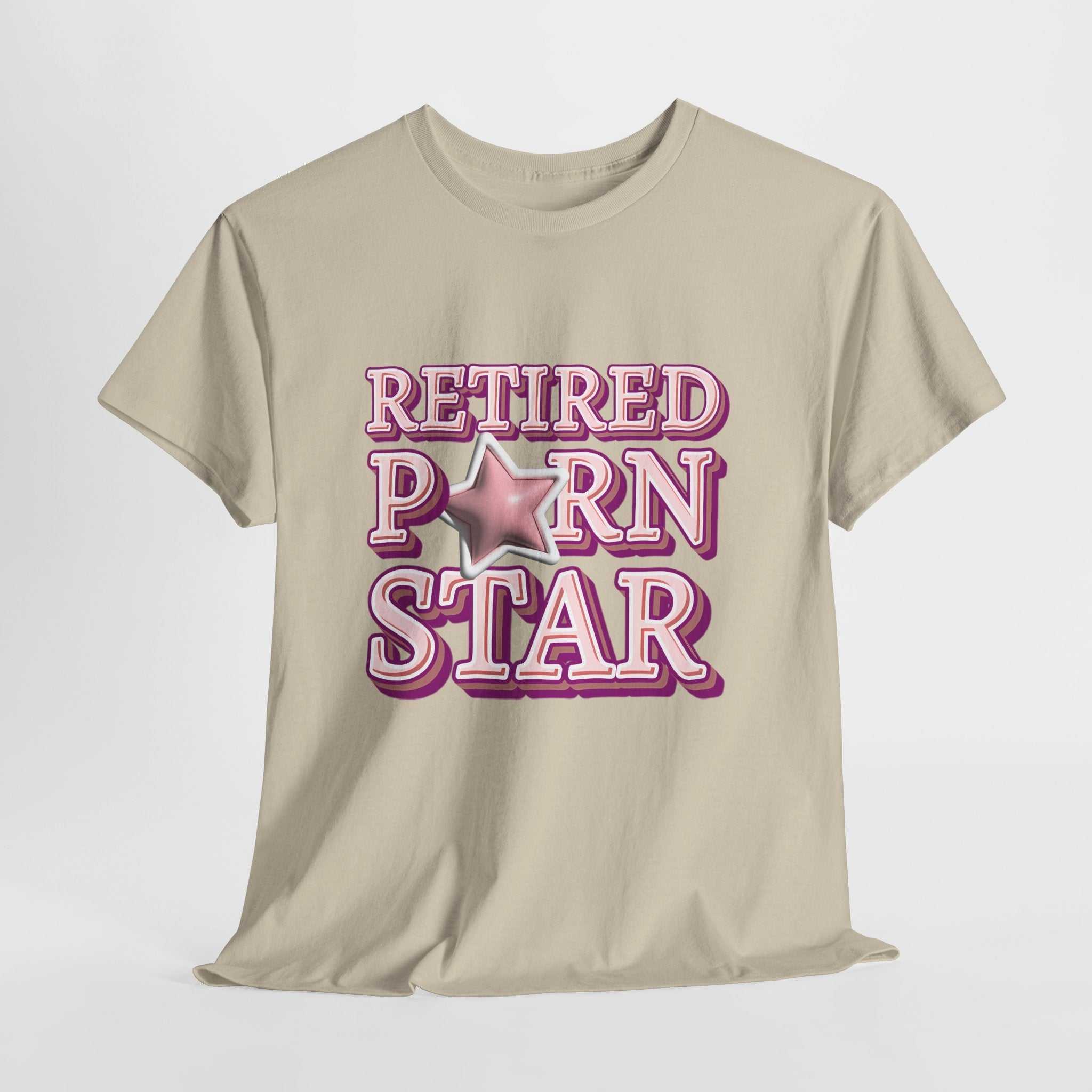 Retired Porn Star T-Shirt with bold humor and soft cotton for parties and casual wear