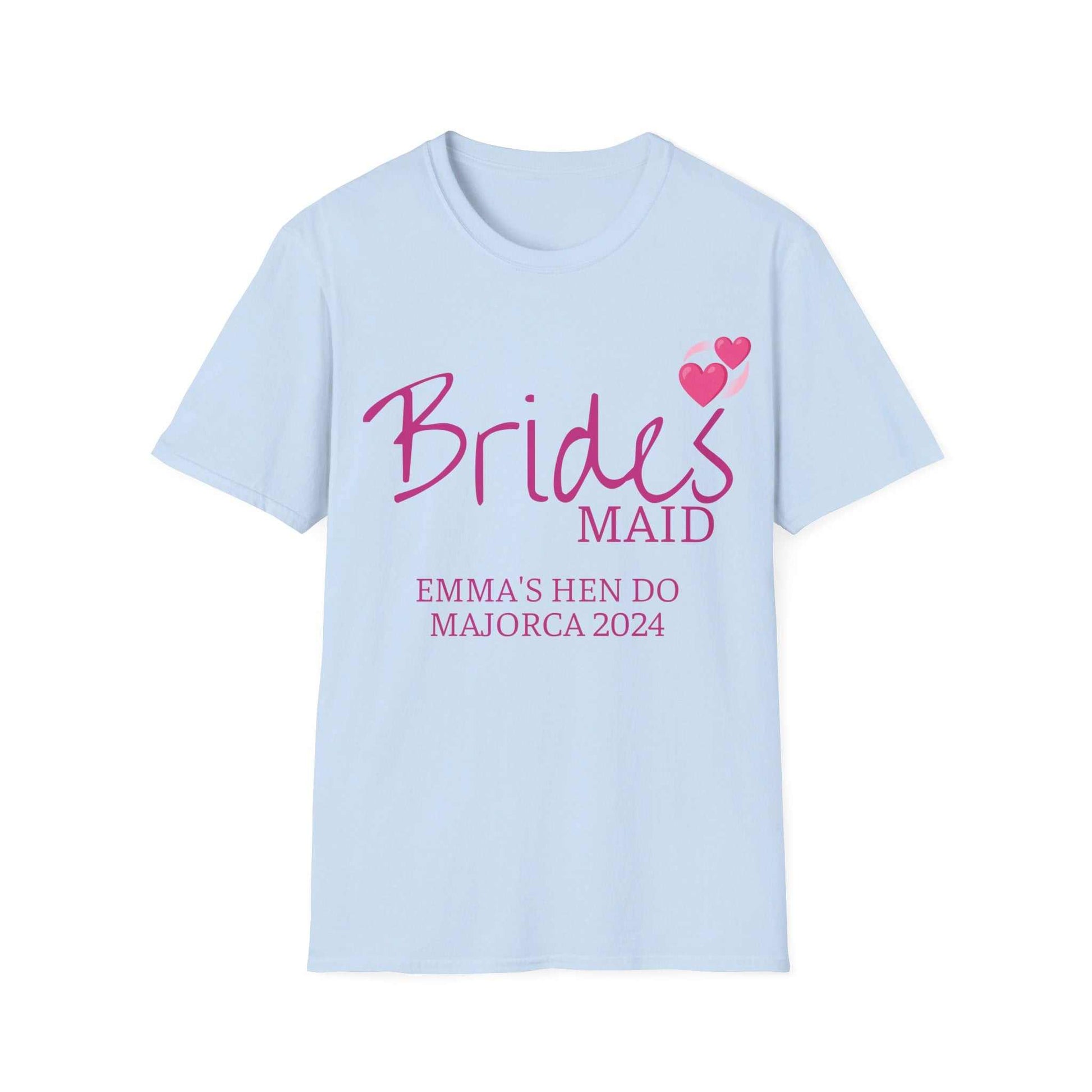 Bridesmaid Cotton Tee in blue designed by Littlebitz 