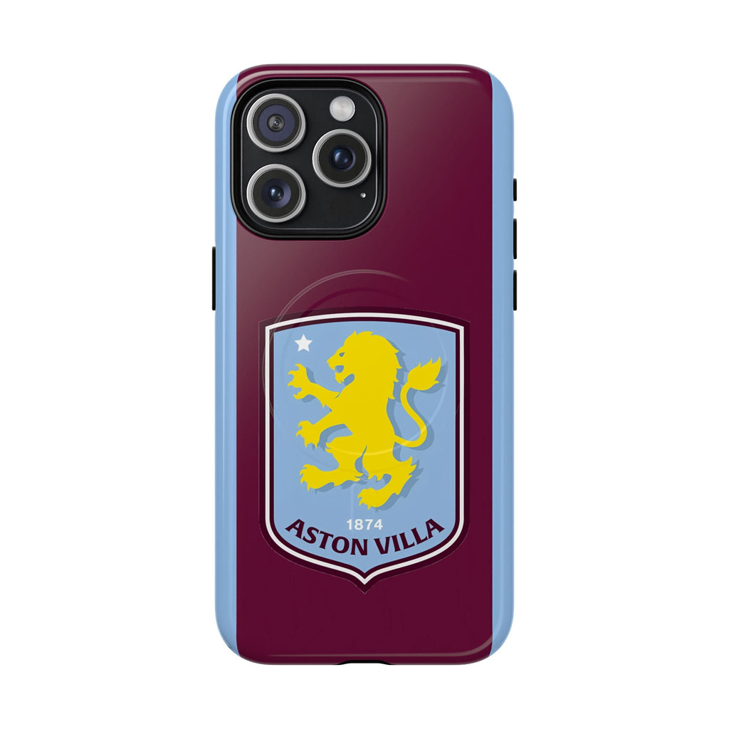 Aston Villa Magsafe iPhone Case in claret and blue with club crest and MagSafe compatibility