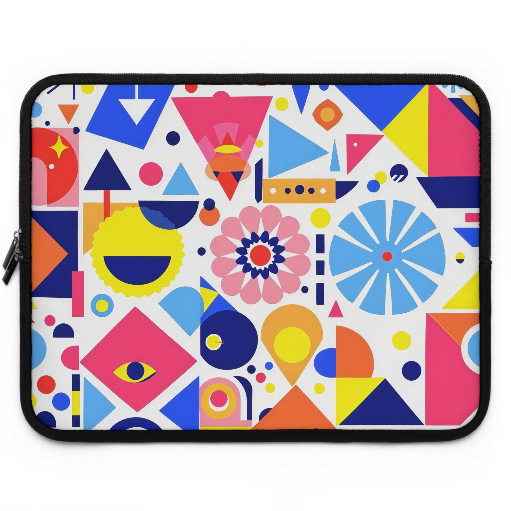 Bright Geometric Print Laptop Sleeve