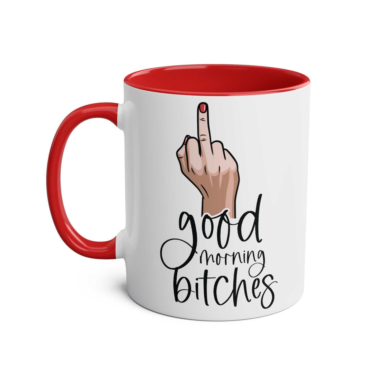 Cheeky Rude Ceramic Two Tone Mug with playful design and glossy finish, available in 7 colors.