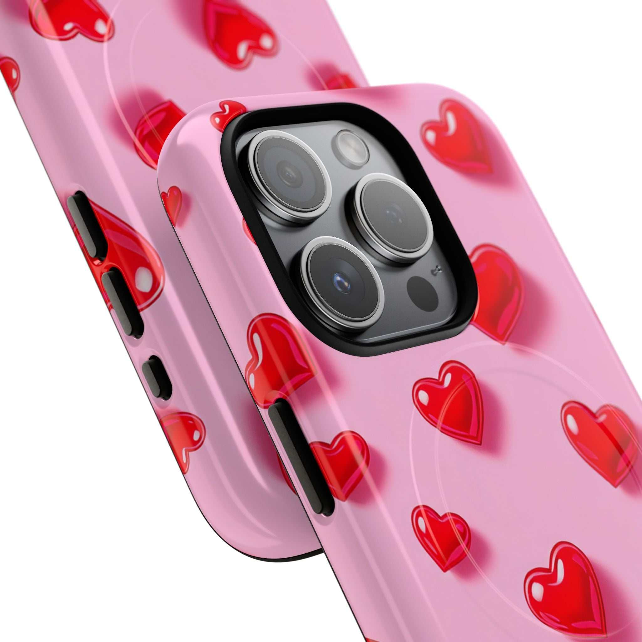 Pink Hearts iPhone Magsafe Phone Case