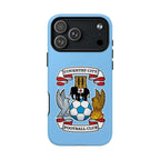 Coventry City MagSafe iPhone case in sky blue with club crest and MagSafe compatibility