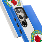 Blackburn Rovers Magnetic Samsung phone case with dual-layer protection and wireless charging compatibility