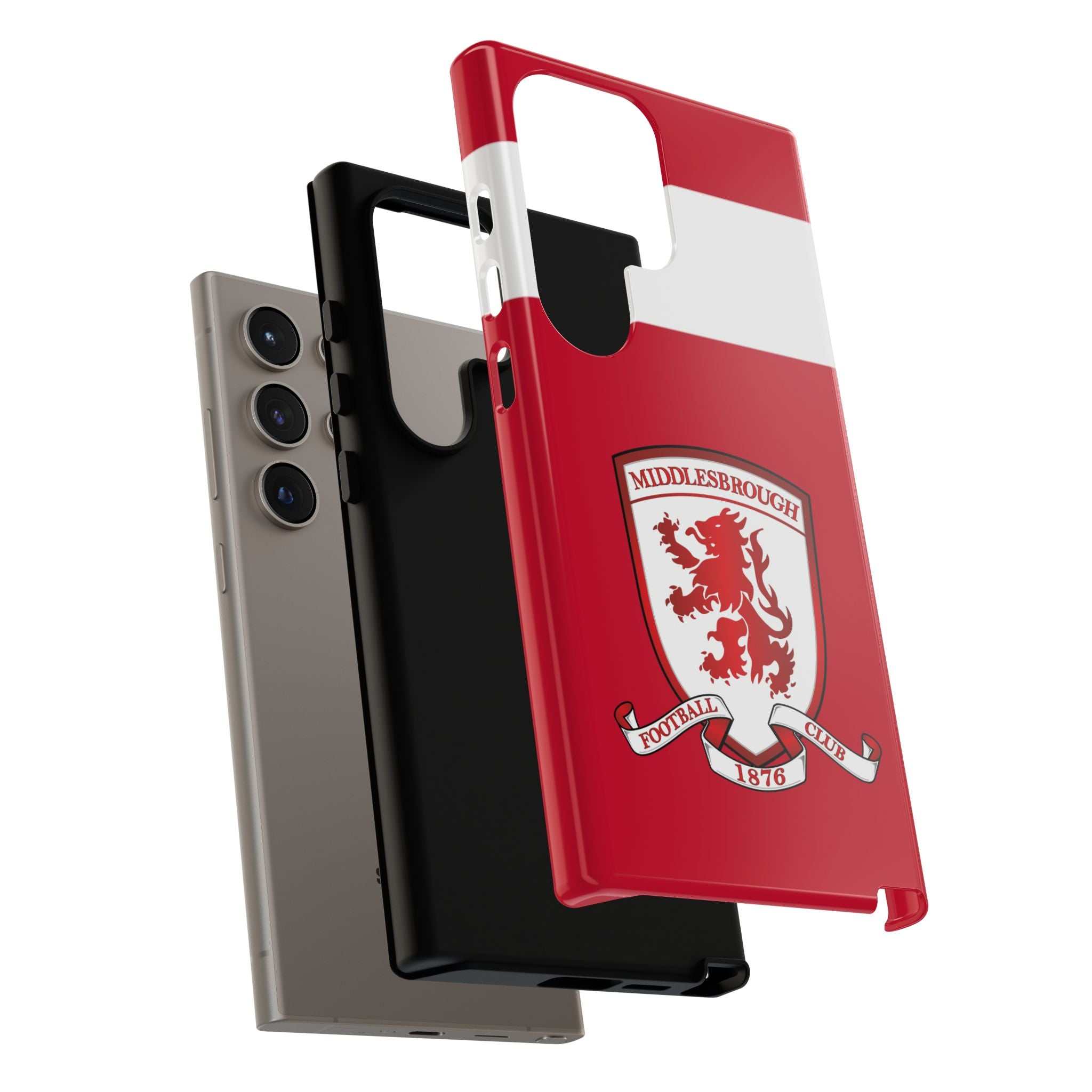 Middlesbrough Magnetic Samsung Case with red team colors and dual-layer protection