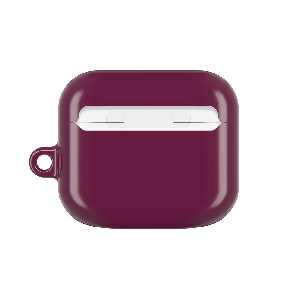 Burnley FC AirPods protective case in claret with glossy finish and shock-resistant design
