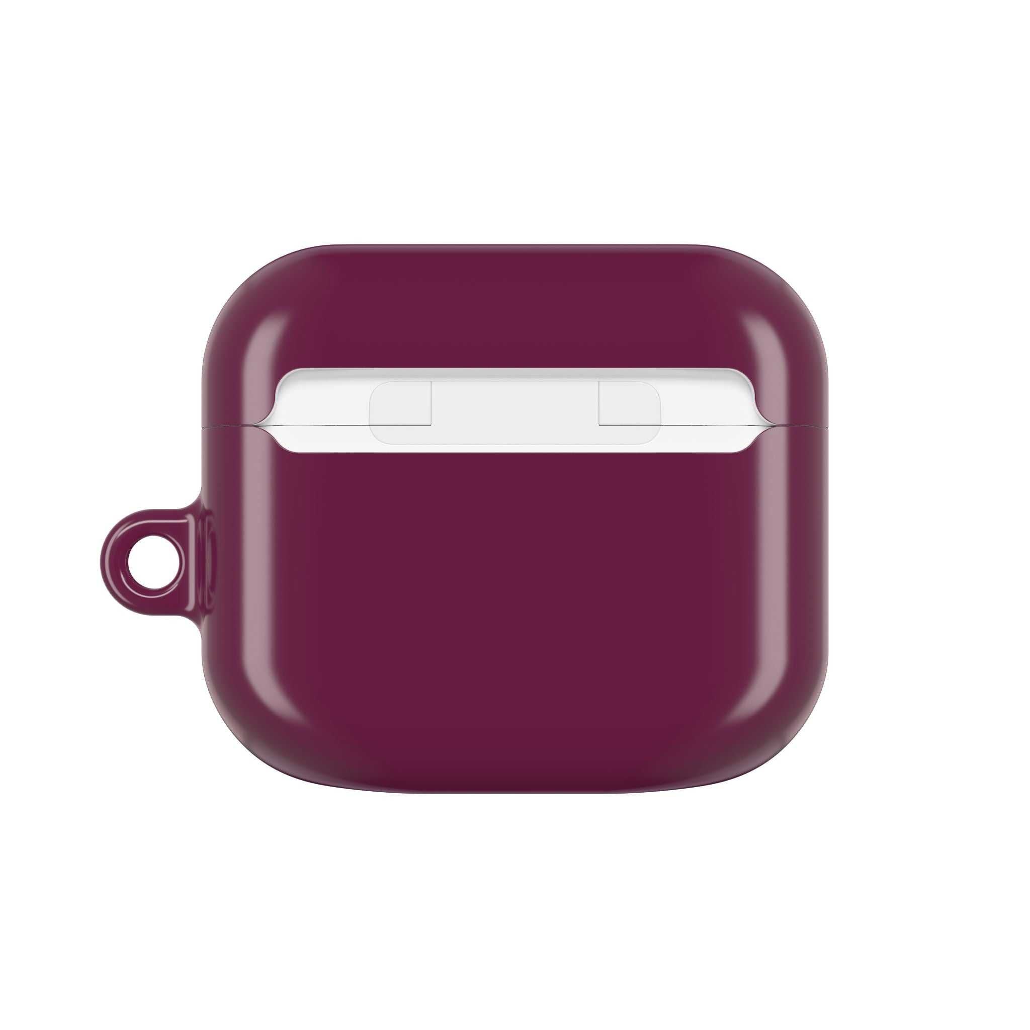 Burnley FC AirPods protective case in claret with glossy finish and shock-resistant design