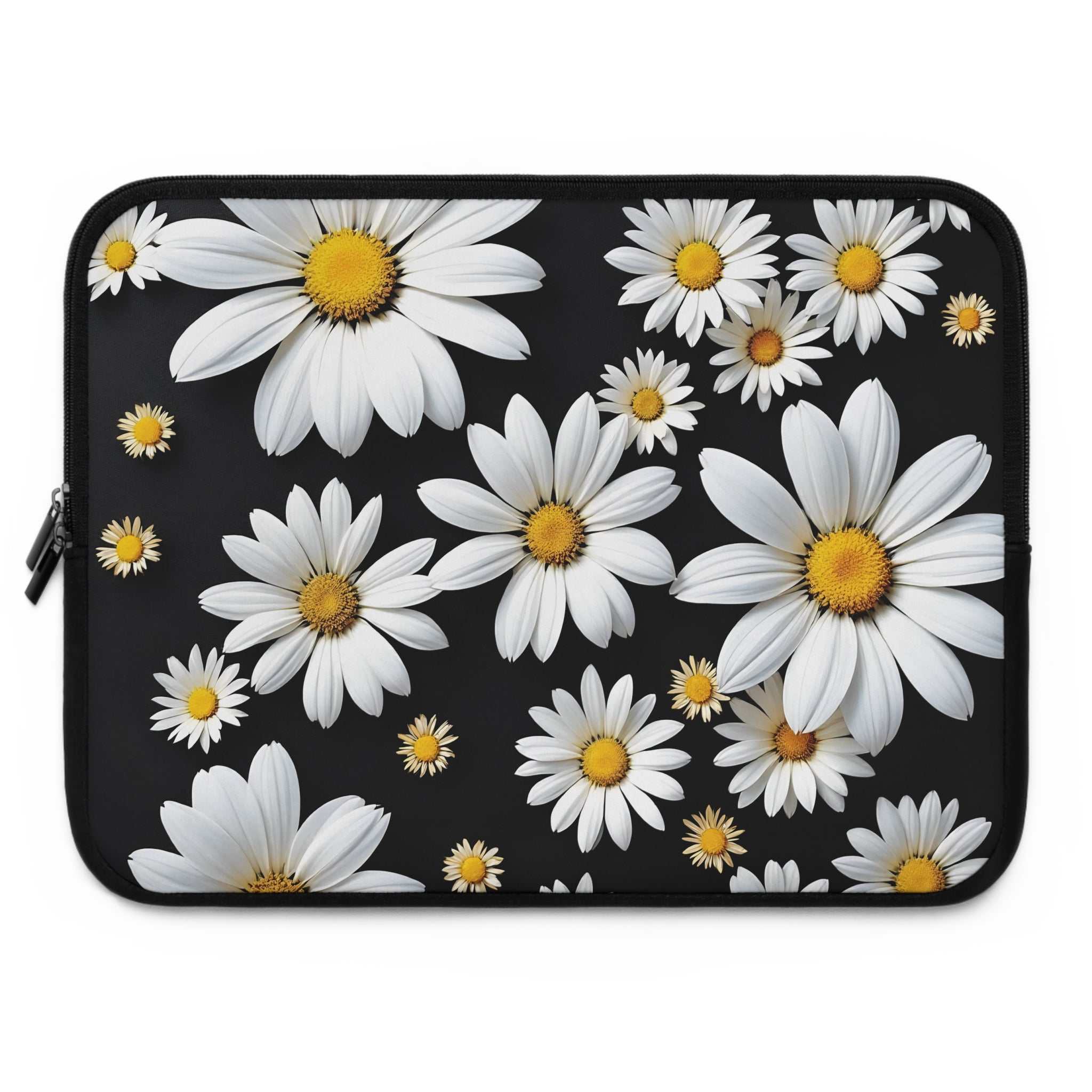 Black Daisy Laptop Sleeve