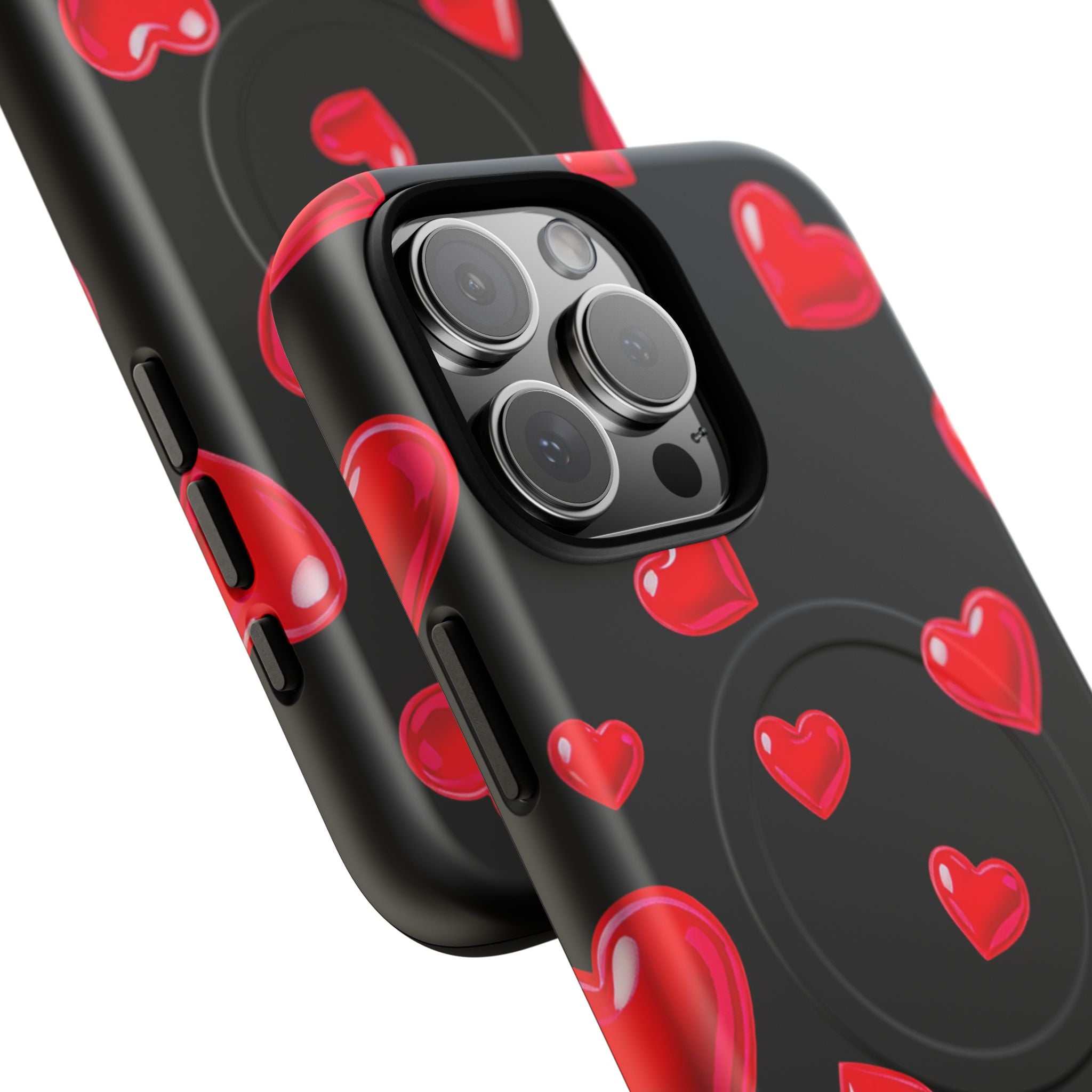 Black Hearts iPhone Magsafe Phone Case