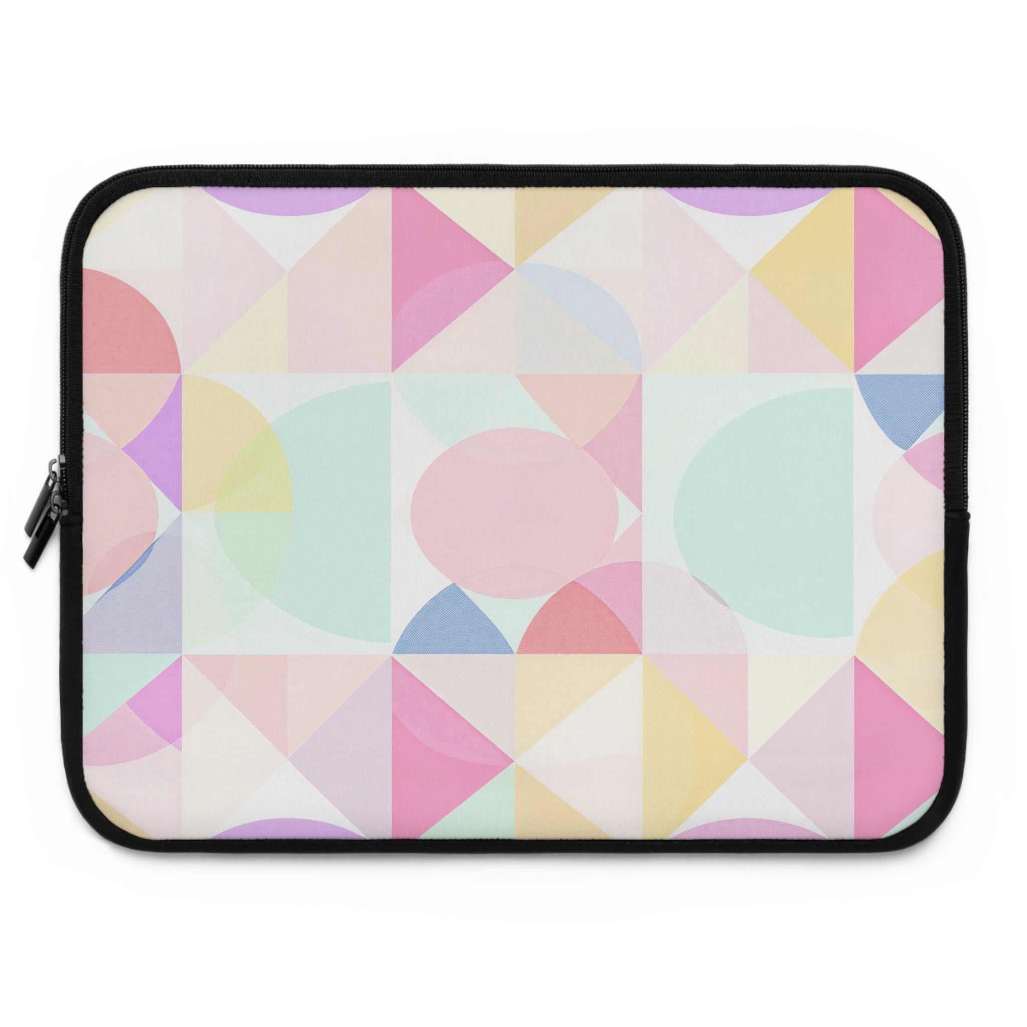 Pastel Geometric Print Laptop Sleeve